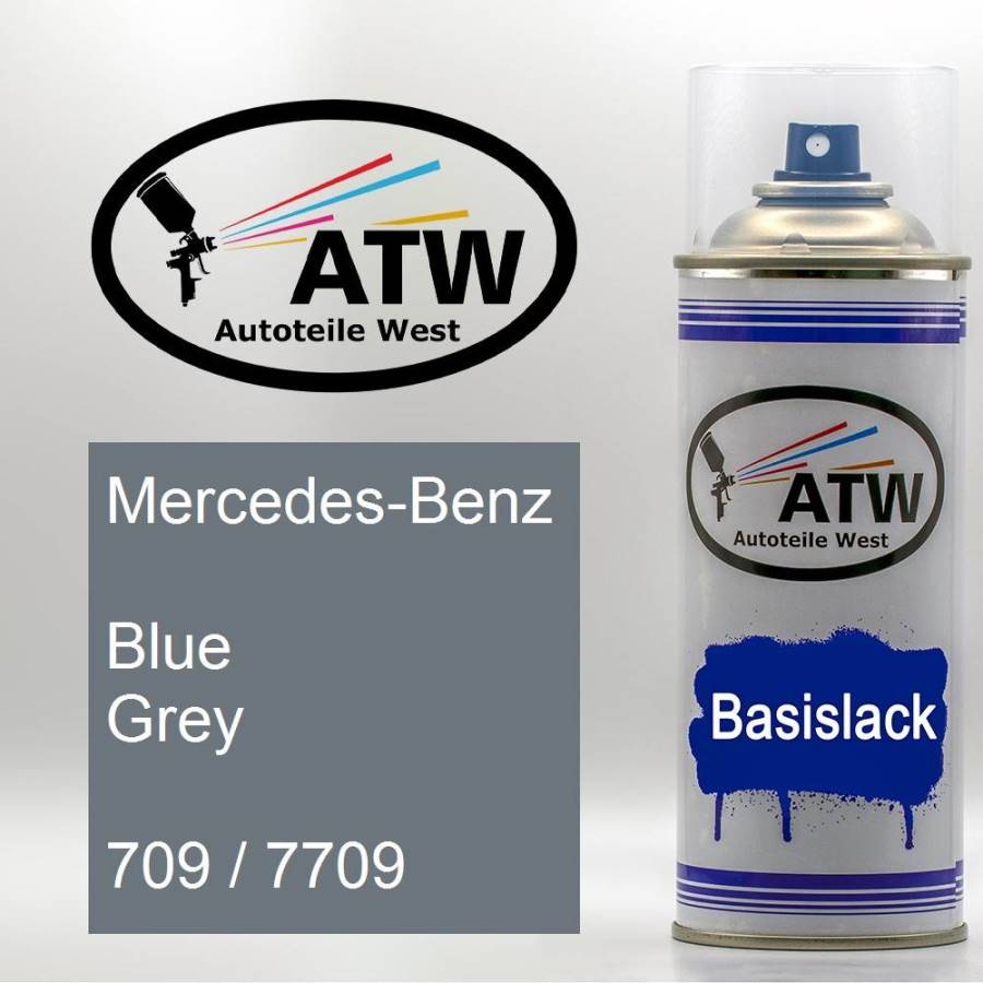 Mercedes-Benz, Blue Grey, 709 / 7709: 400ml Sprühdose, von ATW Autoteile West.